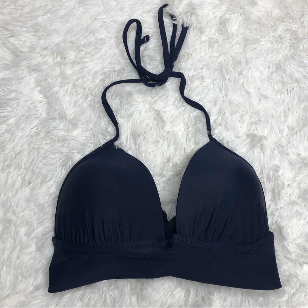 Aerie navy blue Halter top NWOT bikini top size S